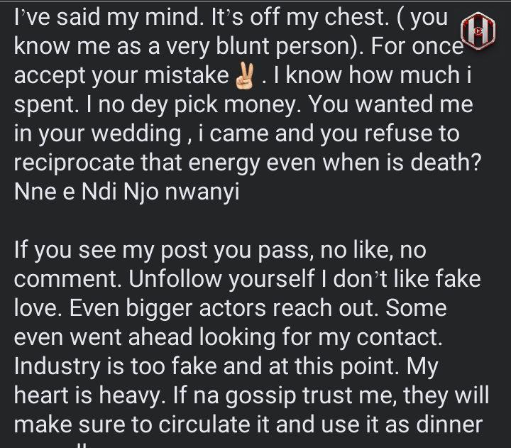 Chinelo Rita calls out Ruby Ojiakor, issues warning