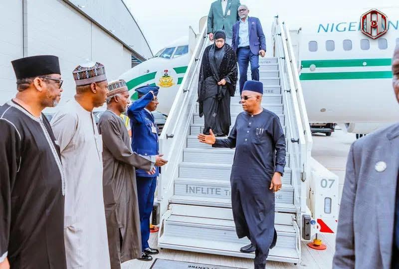 Shettima, Gbajabiamila touch down in London on Tinubu’s orders