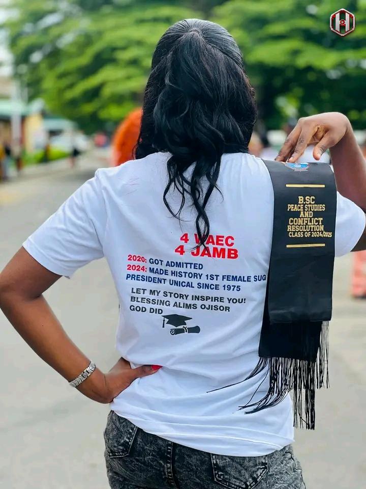 Nigeria UNICAL student’s sign-out outfit raises eyebrows