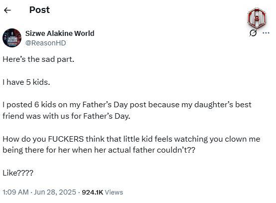 Rapper Reason defends Father’s Day post after backlash over number of kids